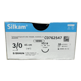 sutura seda silkam 3.0