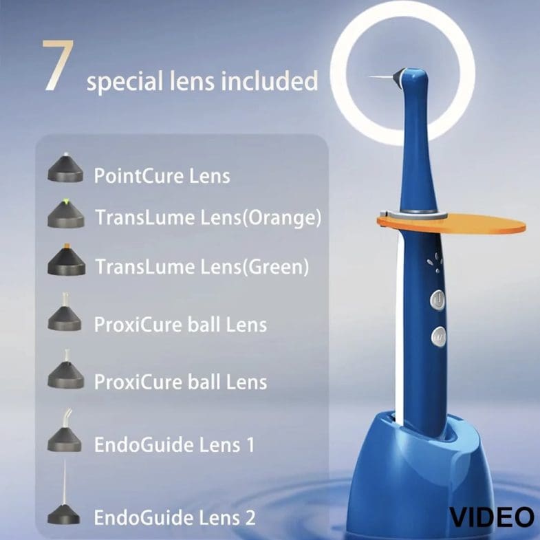 Lámpara de Fotocurado Vossler LED 2500 + 7 Lentes - Imagen 3